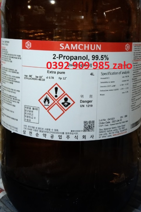 2-Propanol  Chai 4L SAMCHUN - HÀN QUỐC