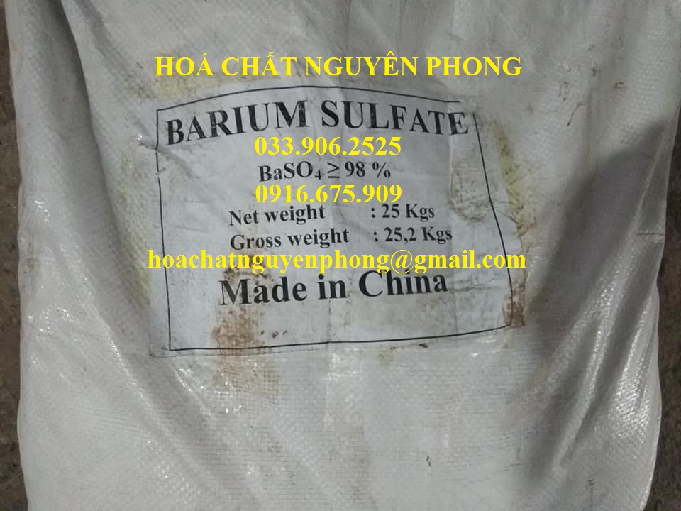 Barium Sulfate  , Bari sunphat , BaSO4 , Trung Quốc , >_ 98% , 
