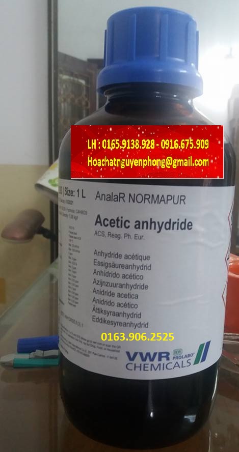 Acetic anhydride , (CH3COO)2O , Prolabo, VWR , Pháp