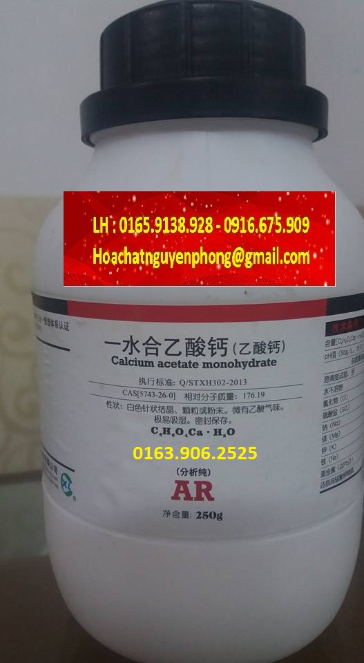 Calcium acetate , Canxi axetat , C4H6CaO4 , Xilong
