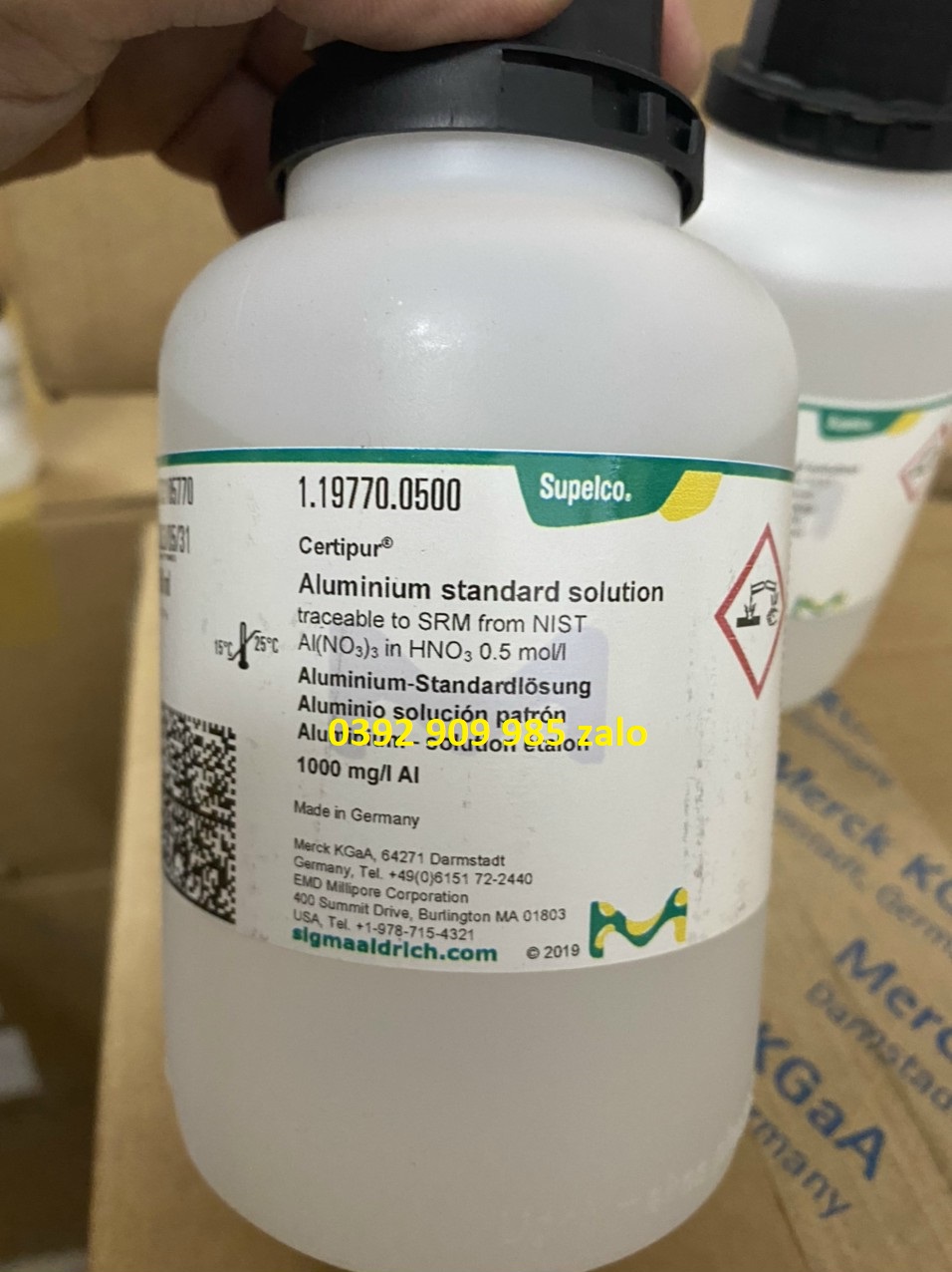 Aluminium  standard solution  500ml MERCK - ĐỨC .