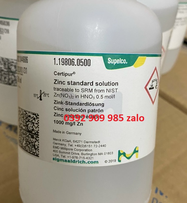 Zinc standard solution 500ml MERCK ĐỨC