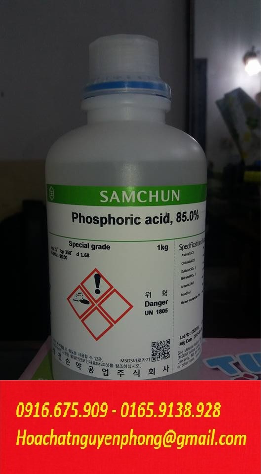 Phosphoric acid , H3PO4 , Samchun , 85%  , HÀN QUỐC