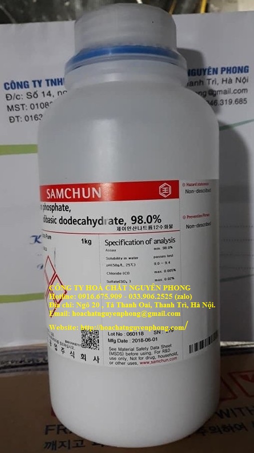 Sodium phosphate, dibasic dodecahydrate , Na2HPO4 , SAMCHUN , HÀN QUỐC