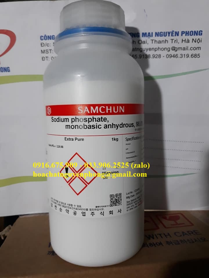 Sodium phosphate, monobasic, anhydrous, 98.0%  , NaH2PO4 , SAMCHUN , HÀN QUỐC