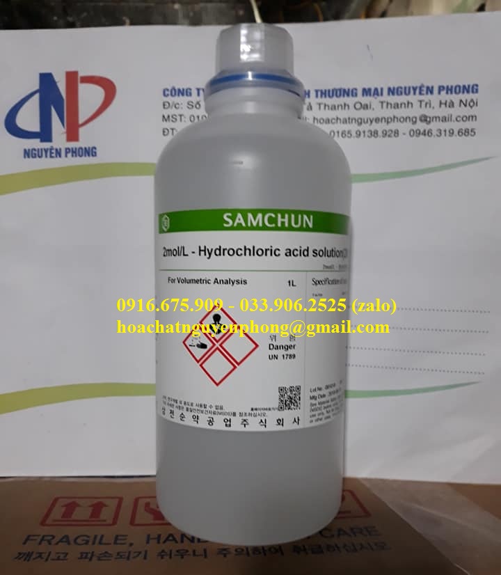 2mol/L , Hydrochloric acid , 2N , HCl , SAMCHUN , HÀN QUỐC