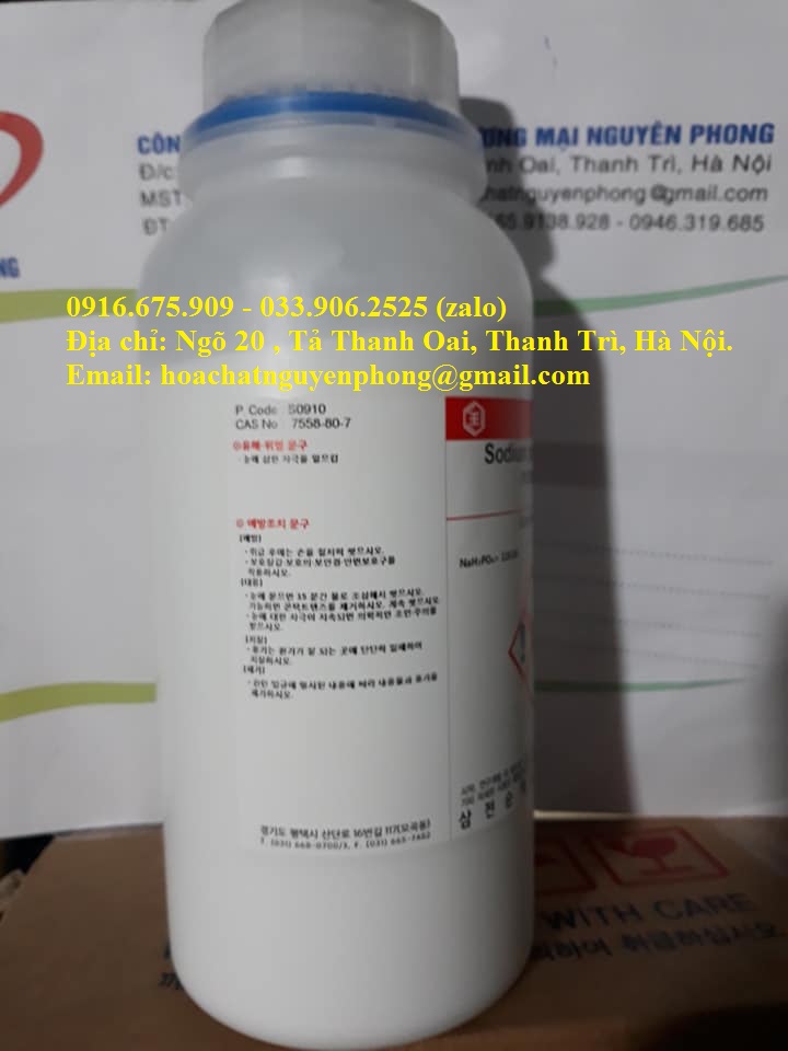 Sodium phosphate, monobasic, anhydrous, 98.0%  , NaH2PO4 , SAMCHUN , HÀN QUỐC