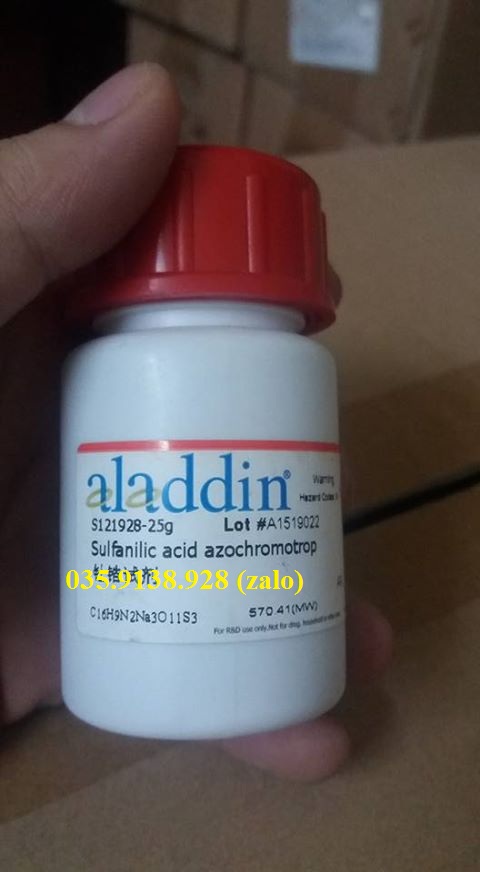 SULFANILIC ACID AZOCHROMOTROP , AXIT SULFANILIC AZOCHROMOTROP , C16H9N2NA3O11S3 , ALADDIN