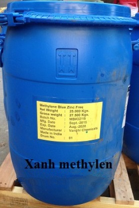 Methylene Blue, xanh methylen, thung 25kg, tui 1kg, co ban le