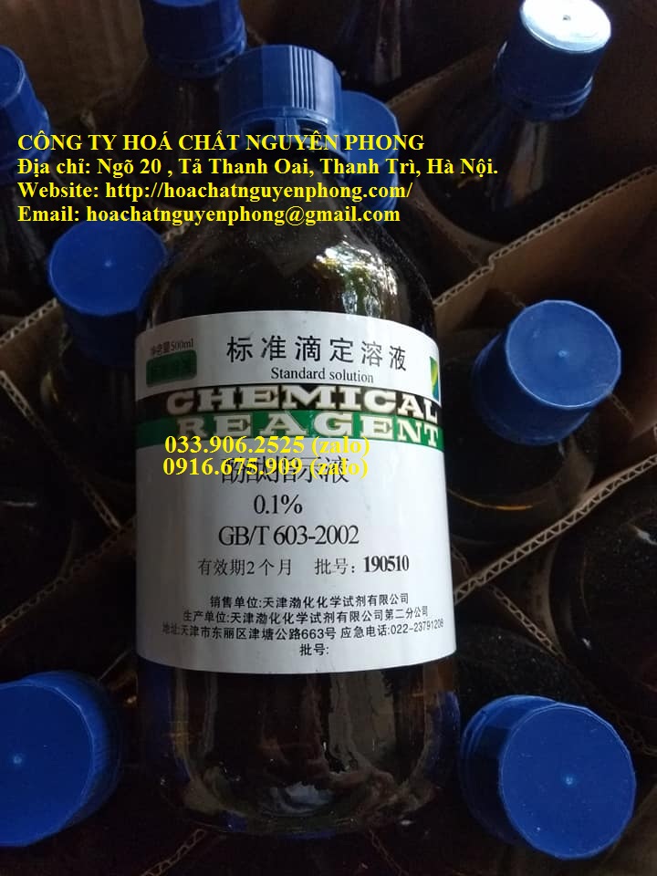 phenolphthalein solution 0.1% , dung dịch chuẩn phenolphthalein 0.1%