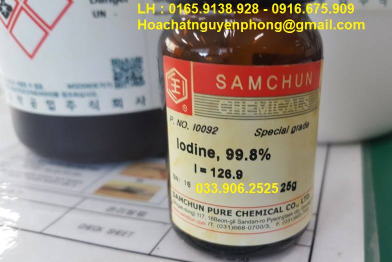 Iodine , I2 , 99.8% , Samchun , Hàn Quốc