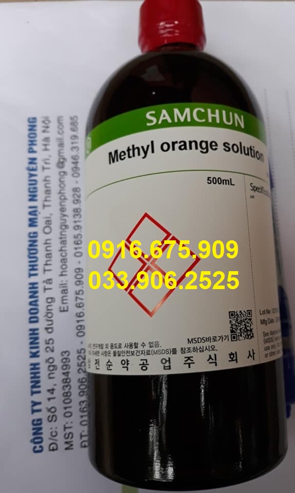 Methyl orange solution , C14H14N3NaO3S , Samchun , Hàn Quốc