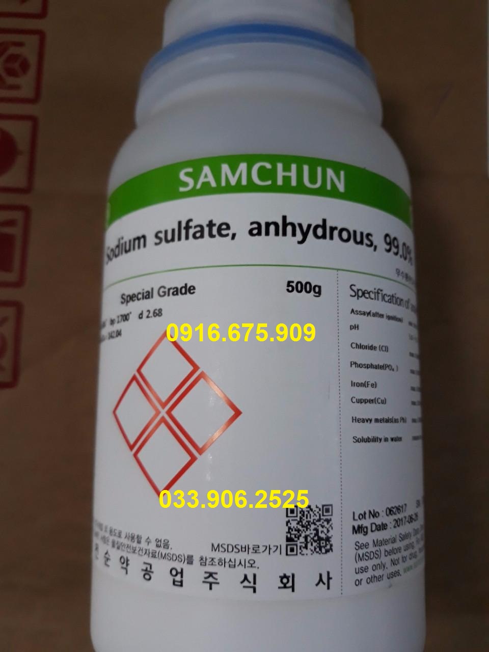 Sodium sulfate , NA2SO4 , Samchun , Hàn Quốc , 99,0%