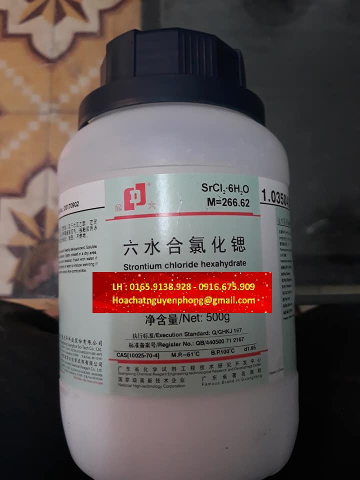 Strontium clorua hexahydrate , strontium chloride hexahydrate , SrCl 2 , SƠN ĐẦU , JHD CHEMICAL