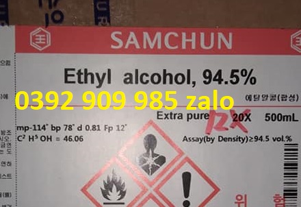 Ethyl alcohol, 94.5% Cas 64-17-5 chai 500ml Samchun Hàn Quốc.