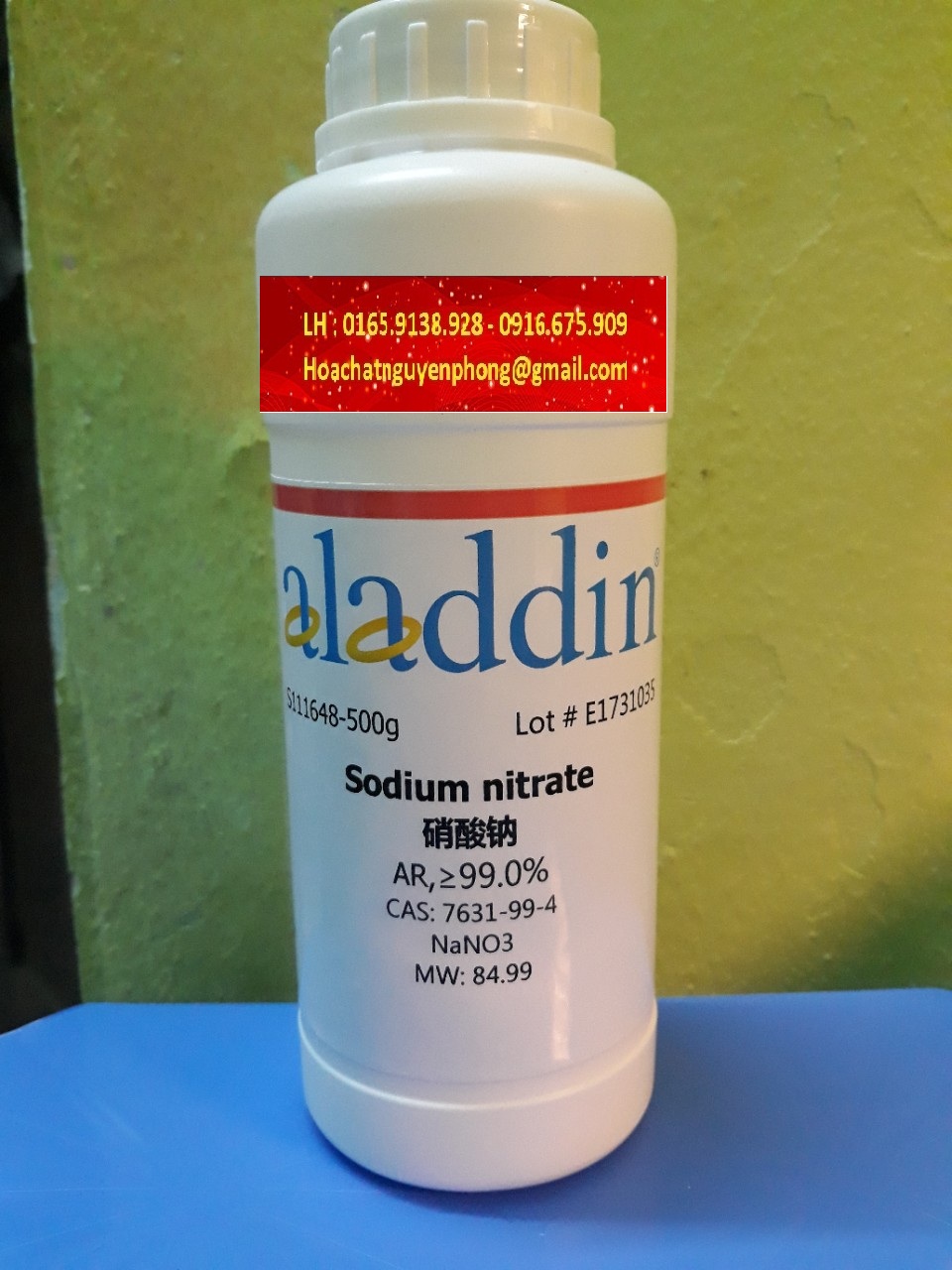 NANO3 , Sodium nitrate ,Natri Nitrat  , ALADDIN