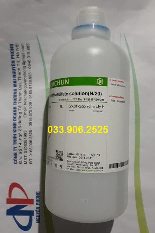 Sodium thiosulfate solution 0.05N , Na2S2O3 0.05N , Samchun , Hàn Quốc