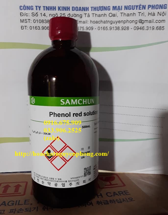 Phenol red solution , C19H14O5S , SAMCHUN , HÀN QUỐC