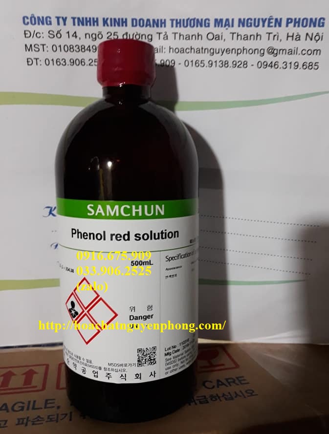 Phenol red solution , C19H14O5S , SAMCHUN , HÀN QUỐC