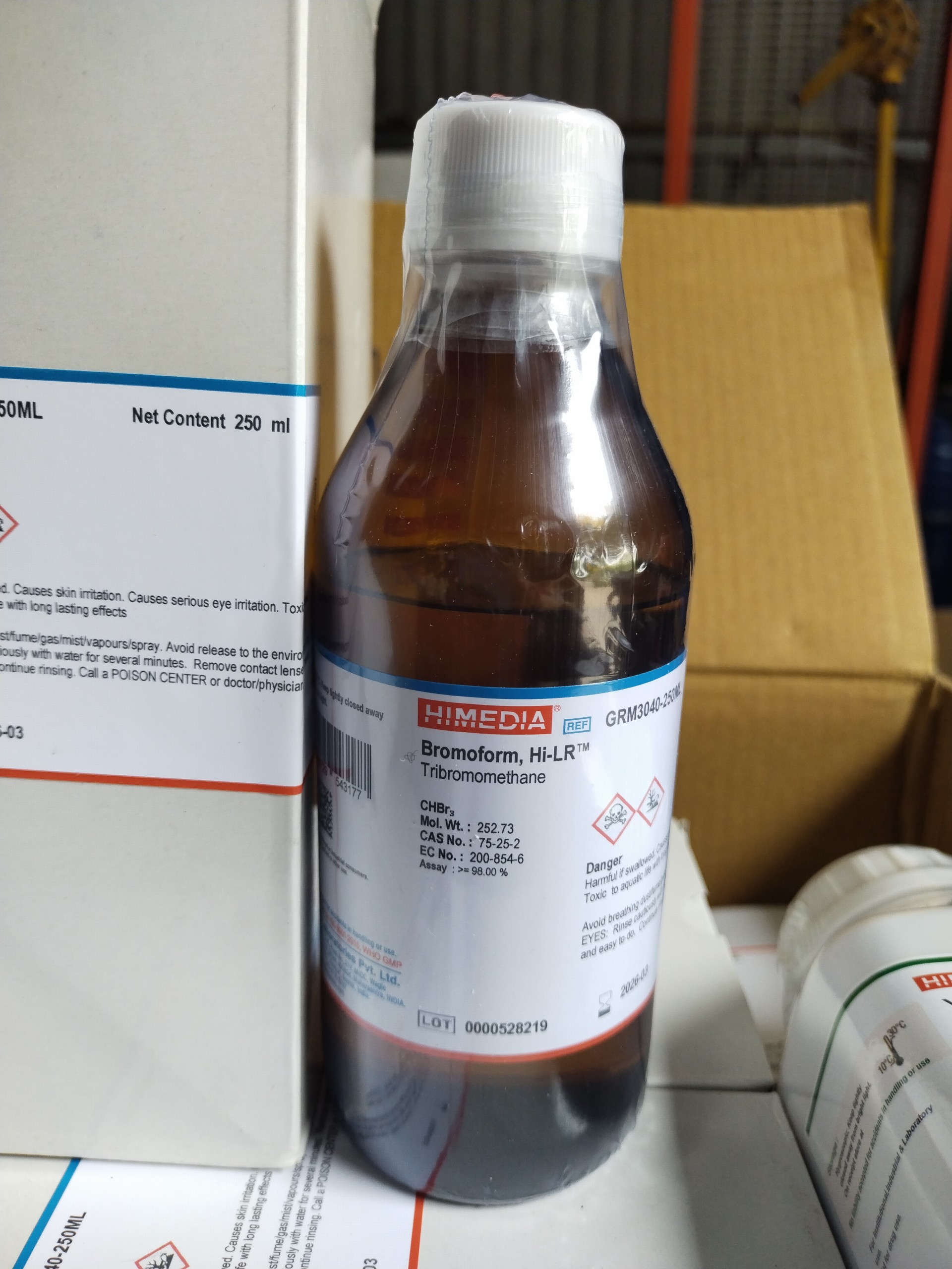 Bromoform, CHBr3, tribromomethane , chai 250ml, an do