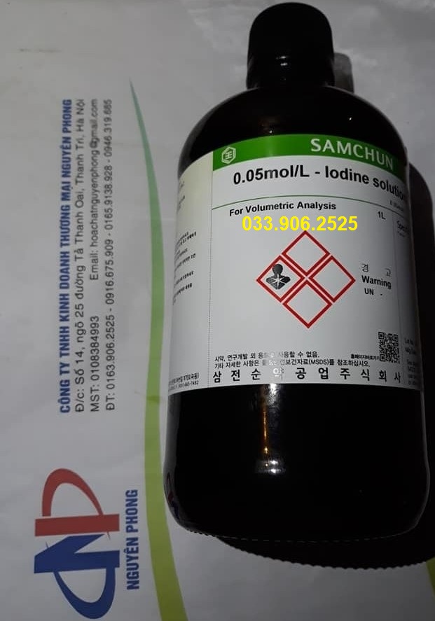 Iodine solution , I2 , 0.1N , SAMCHUN , HÀN QUỐC